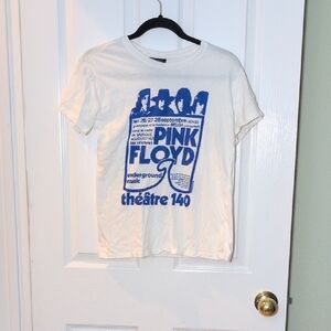 Pink Floyd White Tee with Black Neck Label